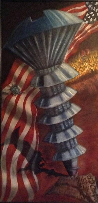 Patriotic Poster featuring the painting The Big Screw by Robin Jewell