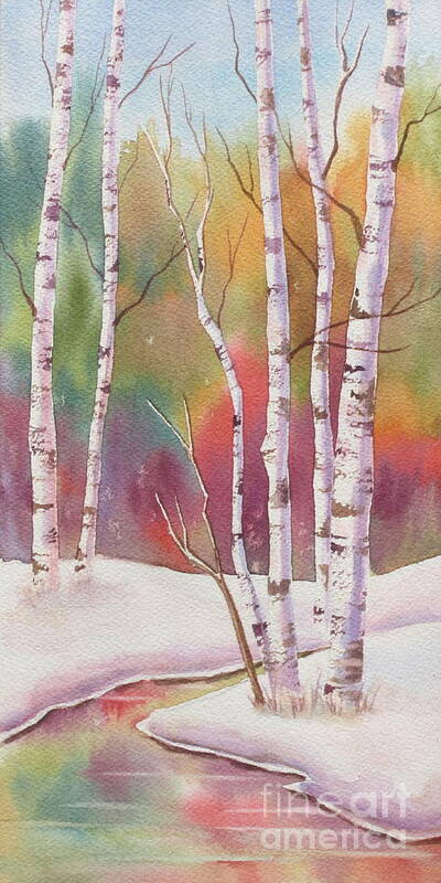 Autumn Poster featuring the painting Autumn Snow by Deborah Ronglien