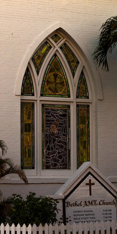 Ame Church Poster featuring the photograph Bethel A M E Key West by Ed Gleichman