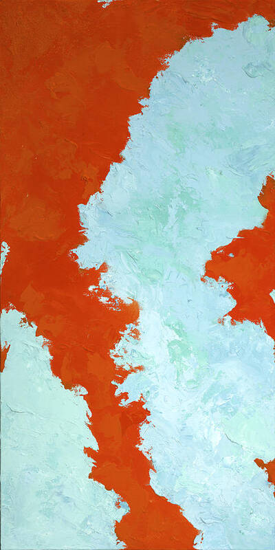 Abstract Poster featuring the painting Caribbean Cay by Tamara Nelson