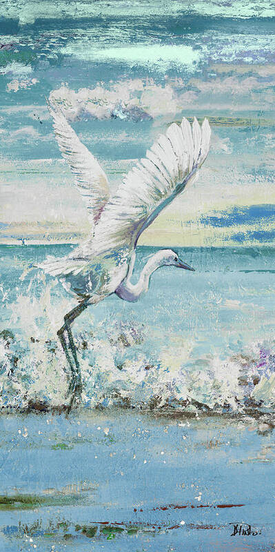 Great Poster featuring the painting Great Blue Egret I by Patricia Pinto