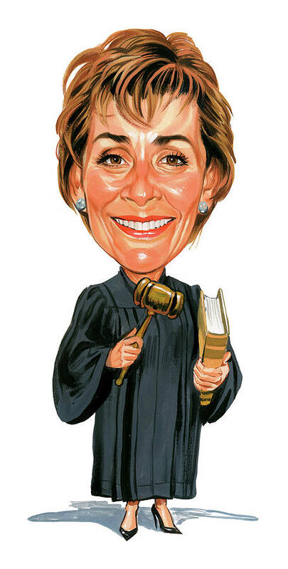 Judith Sheindlin Poster featuring the painting Judith Sheindlin as Judge Judy by Art 