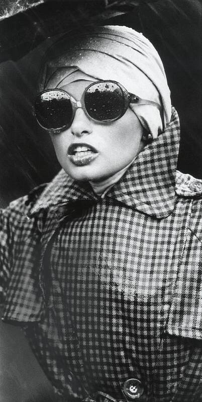 Fashion Poster featuring the photograph Model Wearing Sunglasses And A Turban by Kourken Pakchanian