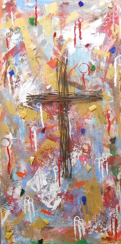 Contemporary Poster featuring the painting Oh Heavenly Father by GH FiLben