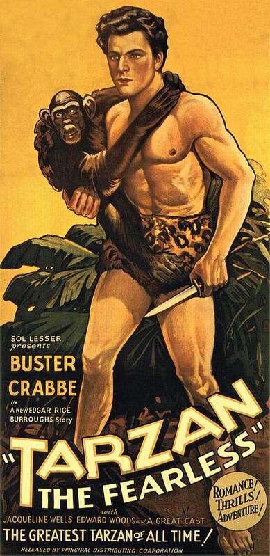 Tarzan Poster featuring the photograph Tarzan the Fearless by Movie Poster Prints