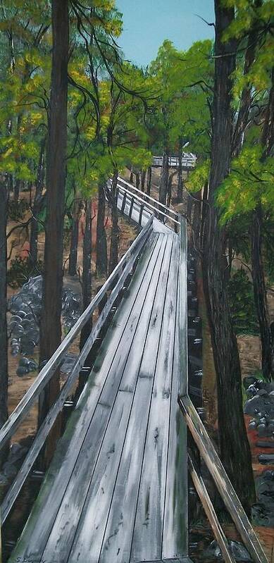 Boardwalk Poster featuring the painting Tranquility Trail by Sharon Duguay