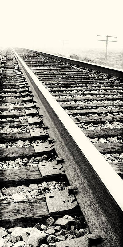 Train Tracks Poster featuring the photograph Vanishing Point by Caitlyn Grasso