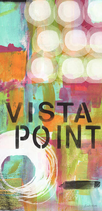 Abstract Painting Poster featuring the painting Vista Point- contemporary abstract art by Linda Woods