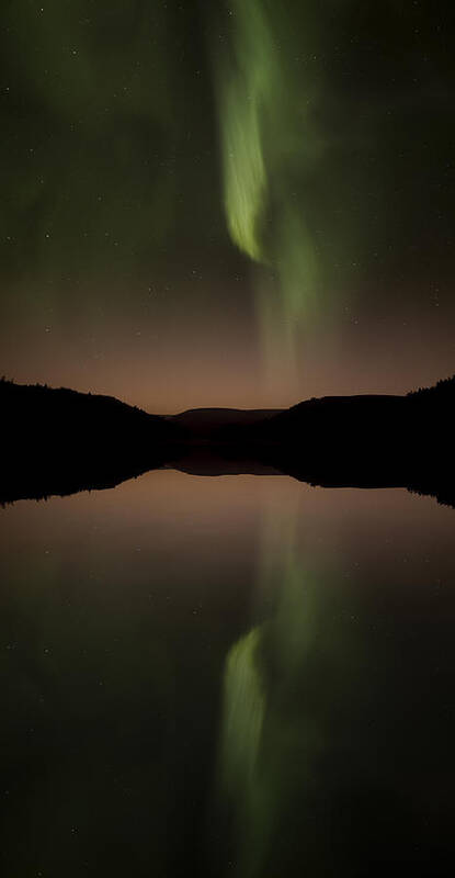Digital Art Poster featuring the photograph Aurora Reflection by Andy Astbury