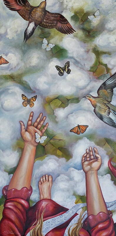 Clouds Poster featuring the painting The Gift #1 by Sheri Howe