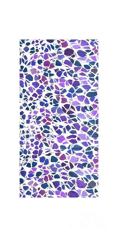 Phone Poster featuring the painting Animal Leaves Purple Phone Case by Edward Fielding