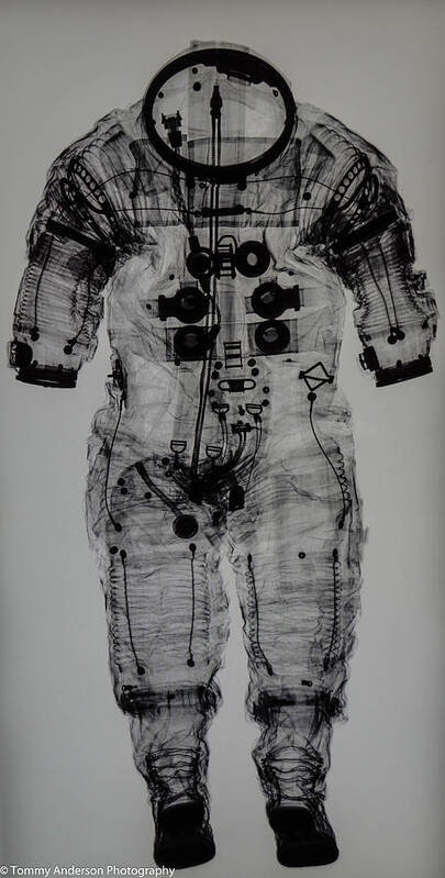 Richard Nixon Presidential Library Poster featuring the photograph Apollo Space Suit X-Ray by Tommy Anderson