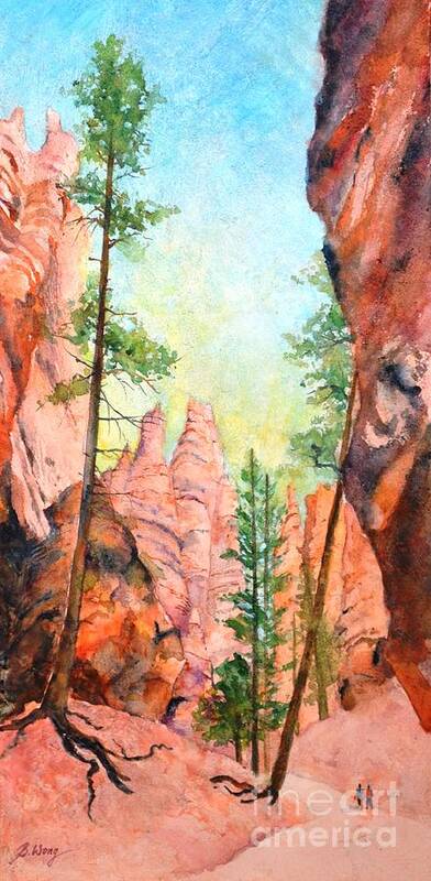 Scenery Poster featuring the painting Bryce Canyon #2 by Betty M M Wong
