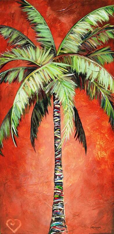 Amber Poster featuring the painting Cinnamon Palm by Kristen Abrahamson