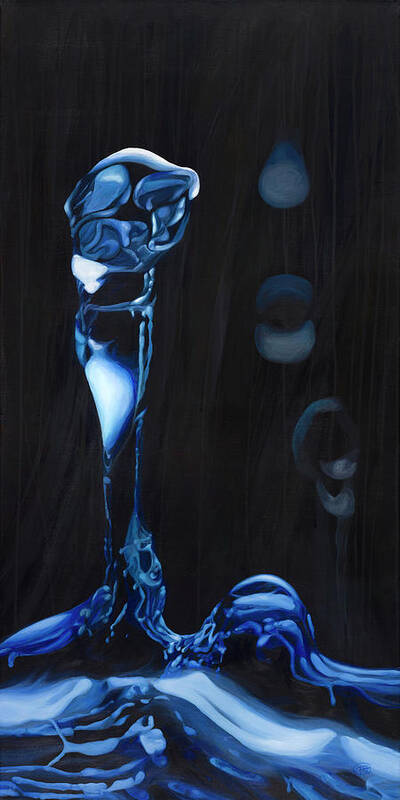 Water Poster featuring the painting Defy by Jessica Tookey