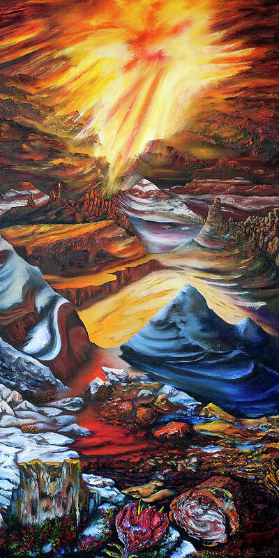 Surrealism Poster featuring the painting El Dorado by Terry R MacDonald