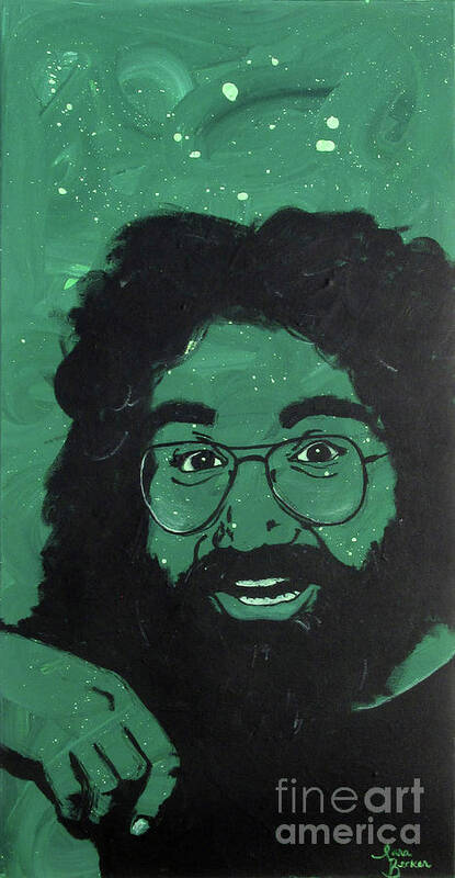 Grateful Dead Poster featuring the painting Jerry by Sara Becker