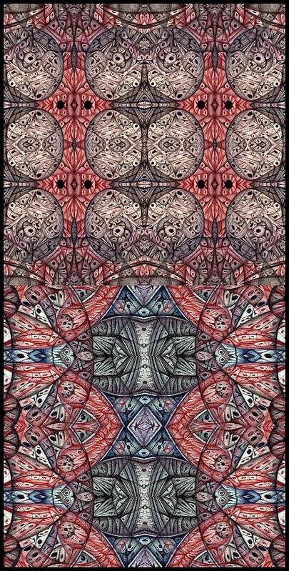 Digitally Altered Ballpoint Drawings Poster featuring the digital art Juxtaposition three by Jack Dillhunt