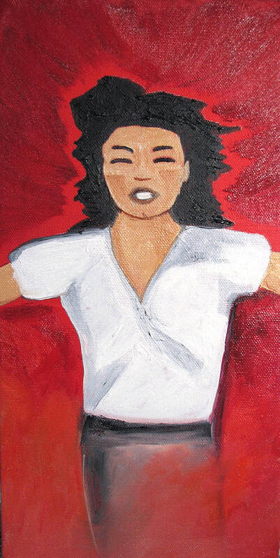 Michael Jackson Poster featuring the painting MJ one of five number five by Patricia Arroyo