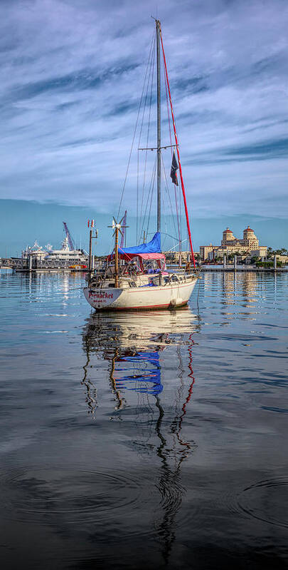 Boats Poster featuring the photograph Morning Float in HDR Detail by Debra and Dave Vanderlaan