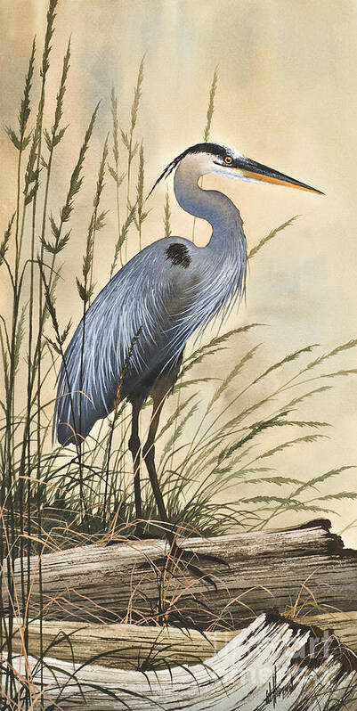 Heron Poster featuring the painting Nature's Harmony by James Williamson