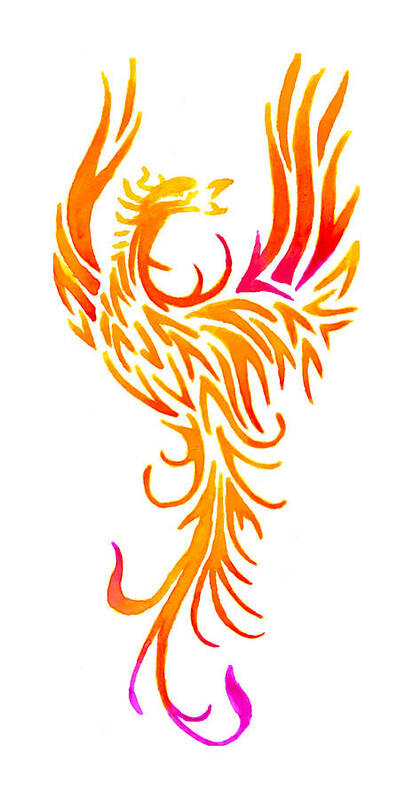 Tribal Poster featuring the painting Phoenix by Sarah Krafft