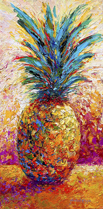 Pineapple Poster featuring the painting Pineapple Expression by Marion Rose