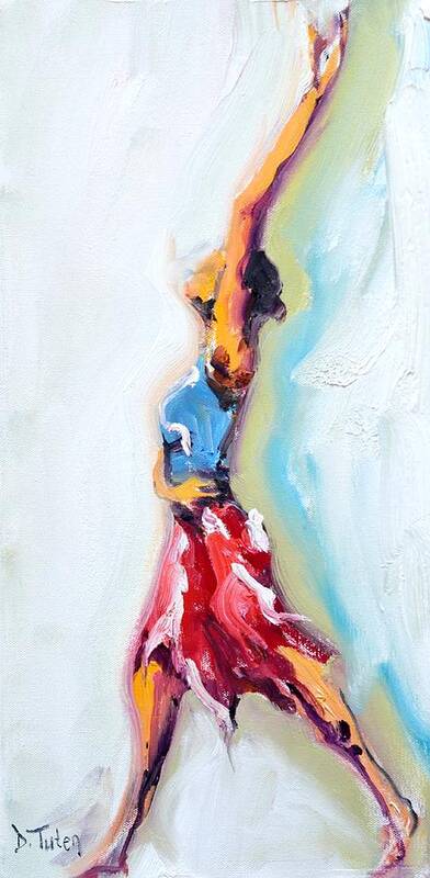 Dance Poster featuring the painting Rebekah's Dance Series 1 Pose 3 by Donna Tuten