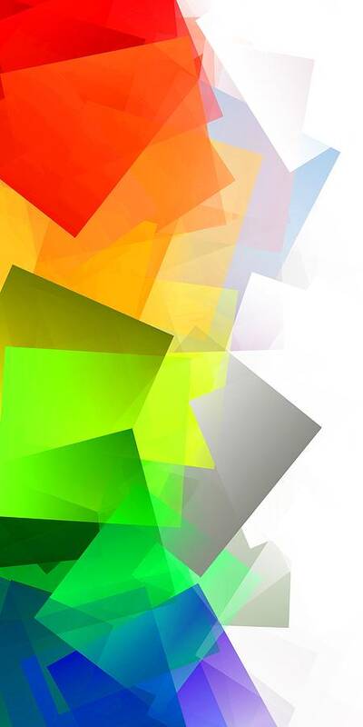 Abstract Poster featuring the digital art Simple Cubism Abstract 143 by Chris Butler