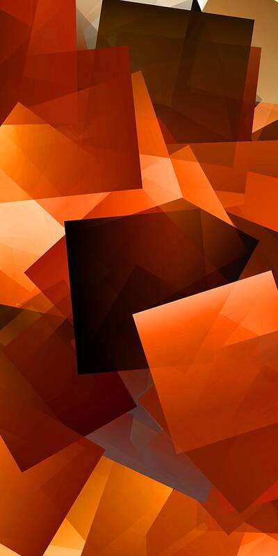 Abstract Poster featuring the digital art Simple Cubism Abstract 145 by Chris Butler