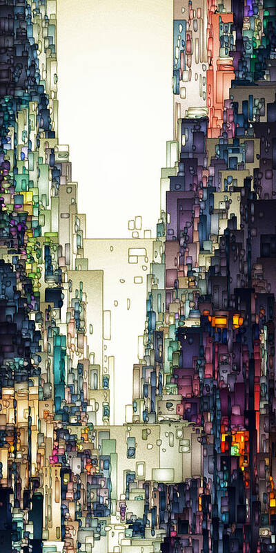 Digital Poster featuring the digital art Streetscape 1 by David Hansen