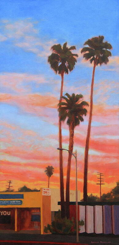 Hollywood Poster featuring the painting The Three Palms by Andrew Danielsen