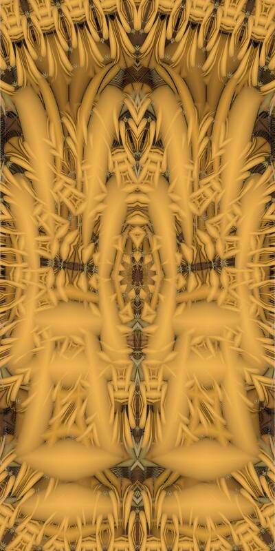 Abstract Poster featuring the digital art Shrine by Ronald Bissett