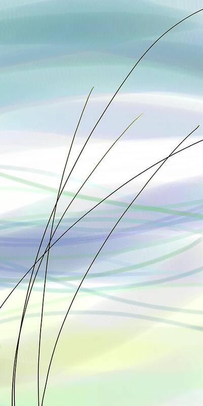 Abstract Poster featuring the digital art Windswept by Gina Harrison