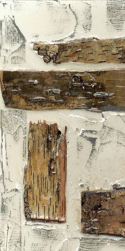 Wag Public Poster featuring the painting Birch Bark Abstract I #1 by Jennifer Goldberger