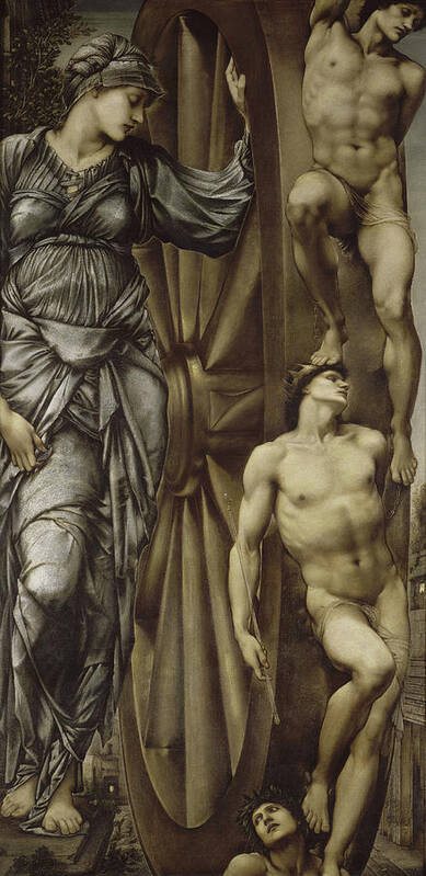 British Poster featuring the painting The Wheel of Fortune #4 by Edward Burne-Jones