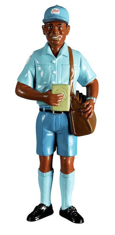Accessories Poster featuring the drawing African American Mailman by CSA Images