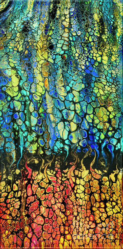 Abstract Poster featuring the painting Dragon Pebbles by Lucy Arnold