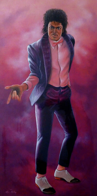 Michael Poster featuring the painting Michael Jackson by Loxi Sibley