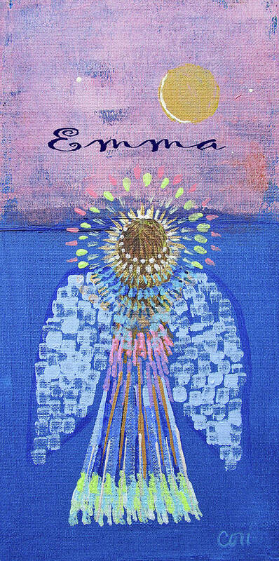 Emma Poster featuring the painting Angel Emma by Corinne Carroll