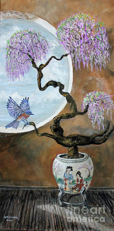 Still Life Poster featuring the painting Bonsai Fantasy by Lyric Lucas