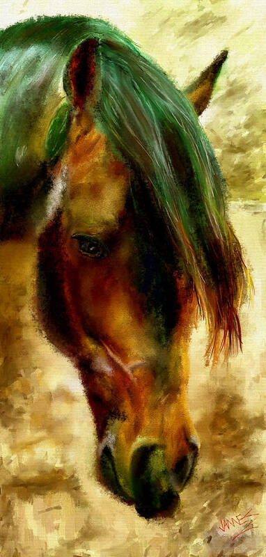 Animal Poster featuring the painting Horse study #2 by James Shepherd
