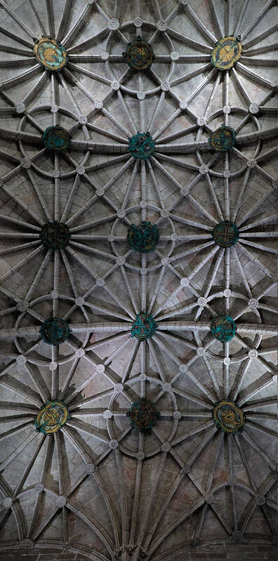 Portugal Poster featuring the photograph Jeronimos Monastery Ceiling Detail by Angelo DeVal