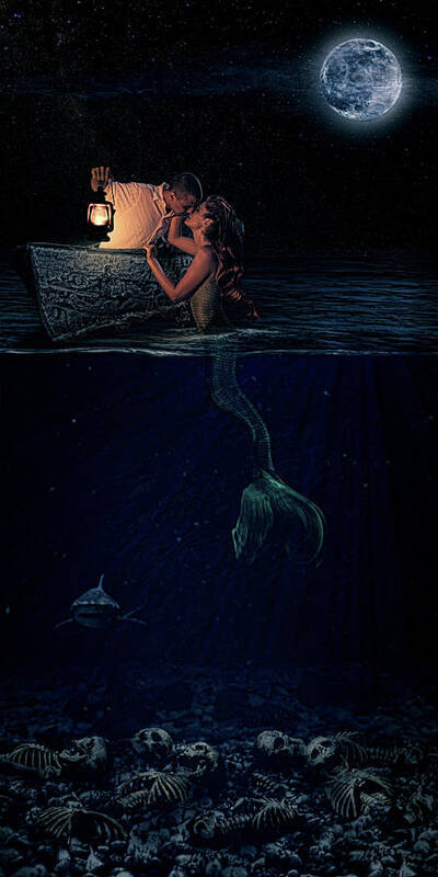 Mermaid Poster featuring the digital art Poor Unfortunate Souls by Brad Barton