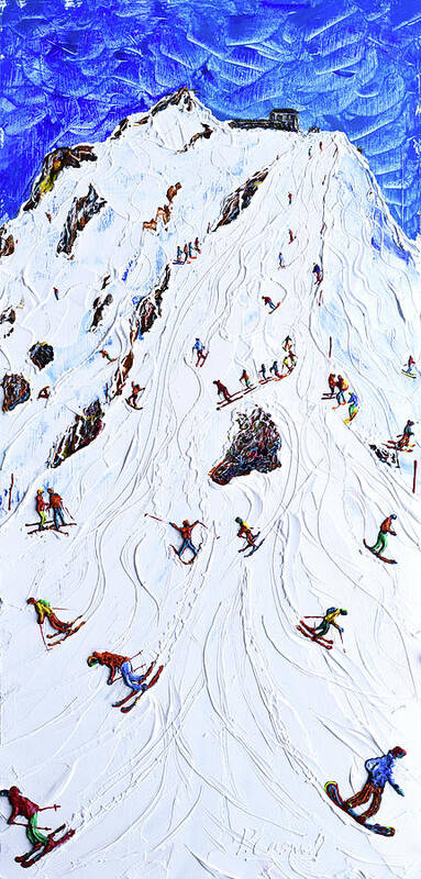 Meribel Poster featuring the painting Saliure Meribel and Courchevel by Pete Caswell