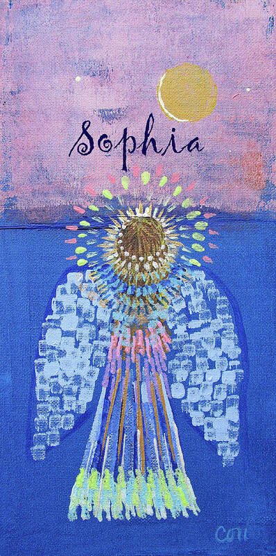 Sophia Poster featuring the painting Sophia Angel by Corinne Carroll