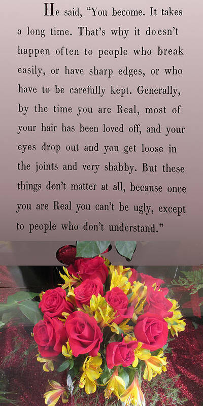 Quote Poster featuring the digital art Unconditional Love by David Zimmerman