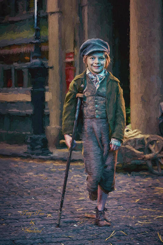 Tiny Tim From A Christmas Carol Poster by Garland Johnson