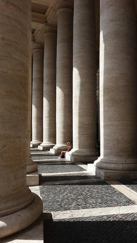 Vatican Poster featuring the digital art Waiting at St Peter's by Julian Perry