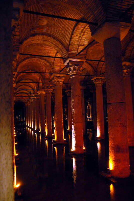 Basilica Cistern Poster featuring the photograph Basilica Cistern by Jacqueline M Lewis